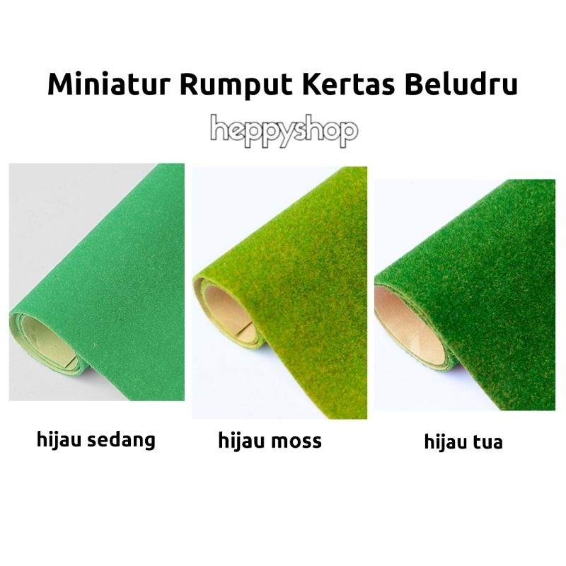 Jual Miniatur Rumput Kertas Beludru Lembaran | Shopee Indonesia
