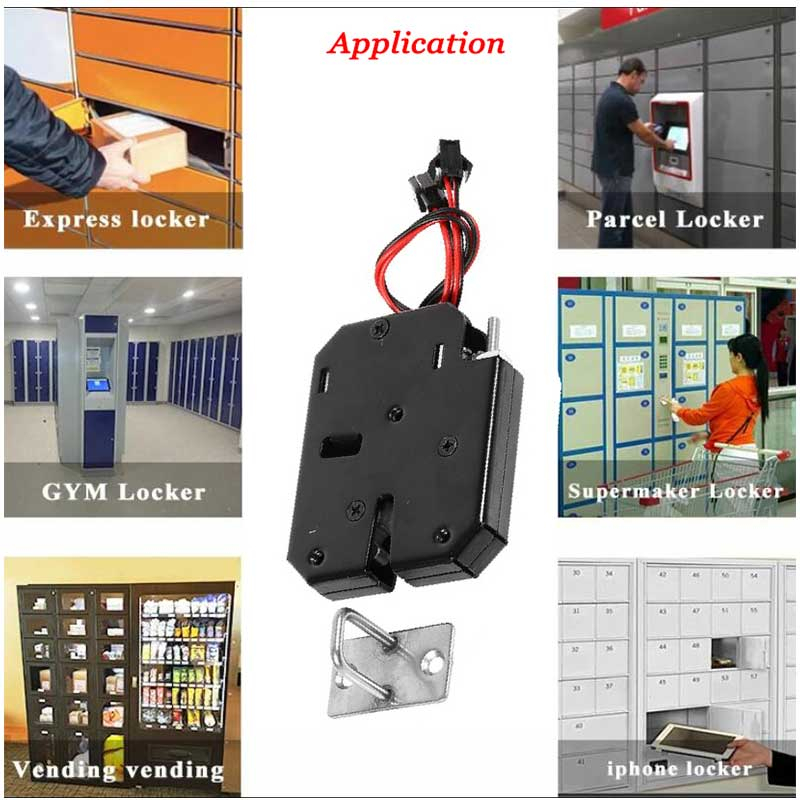 Jual Locker Lock Cabinet Lock Access Control System Cabinet 4 Kabel Dc ...