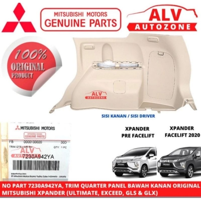 Jual Trim Quarter Panel Bawah Kanan Original Mitsubishi Xpander Ultimate Exceed Gls Glx