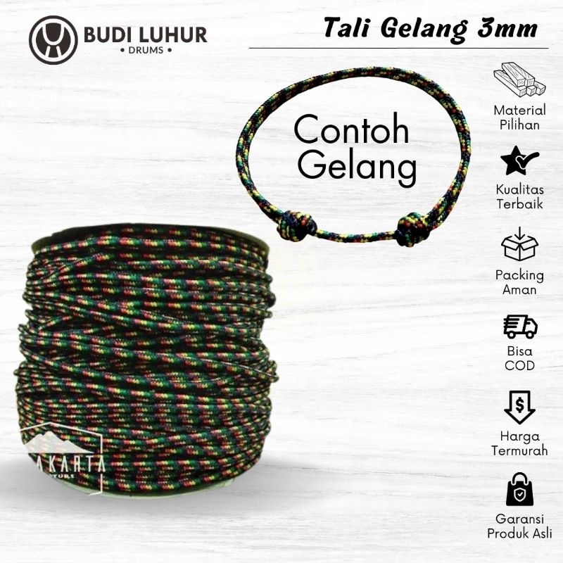 Jual Tali Gelang Tali Rasta 3mm Meteran | Shopee Indonesia