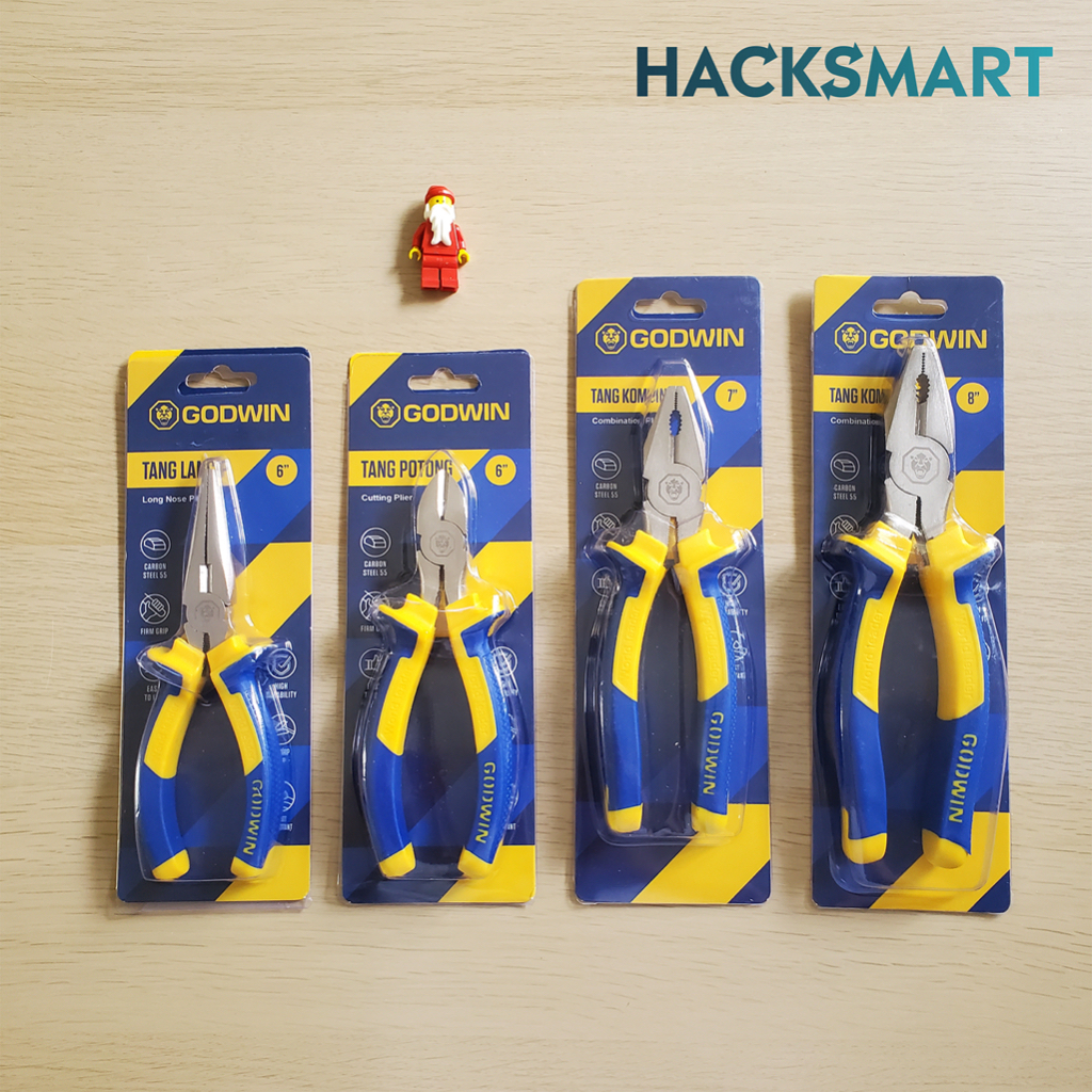 Jual GODWIN Tang Kombinasi Potong Lancip Jepit Combination Pliers ...