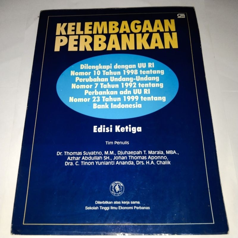 Jual Buku Kelembagaan Perbankan Dilengkapi Dengan UU RI - Edisi Ketiga ...