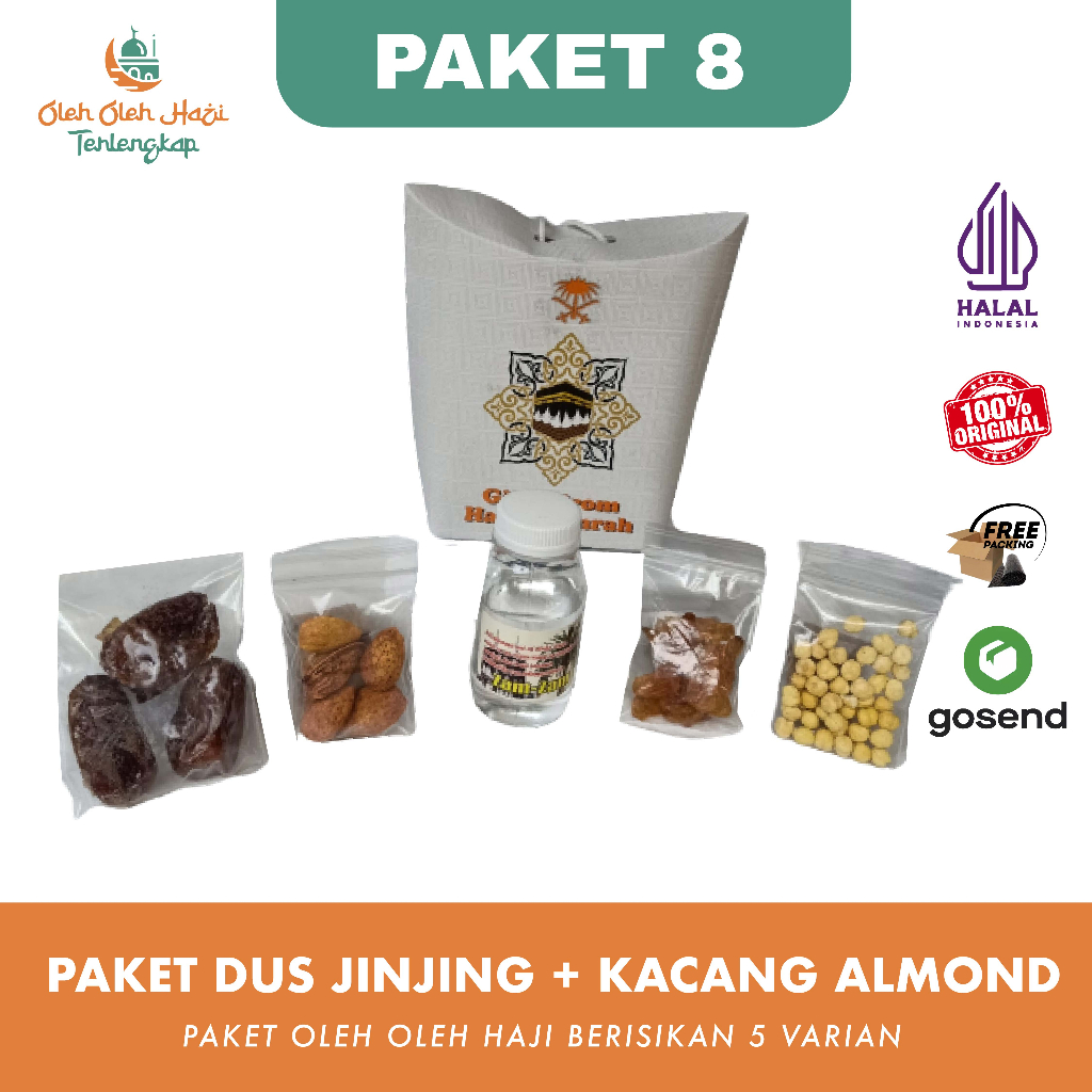 Jual Paket Oleh Oleh Haji Dan Umroh Dus Jinjing Kacang Almond Air