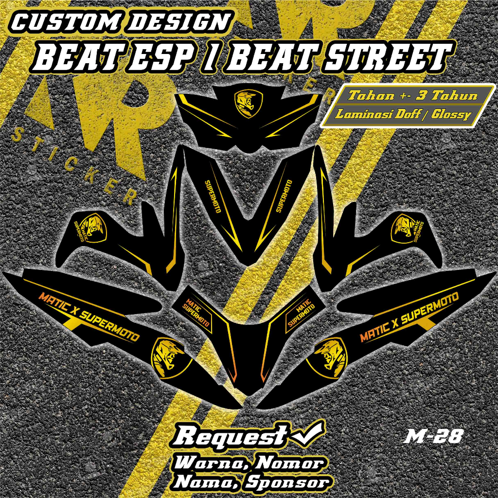 Jual Stiker decal fullbody beat esp / beat street 2016-2019 custom ...