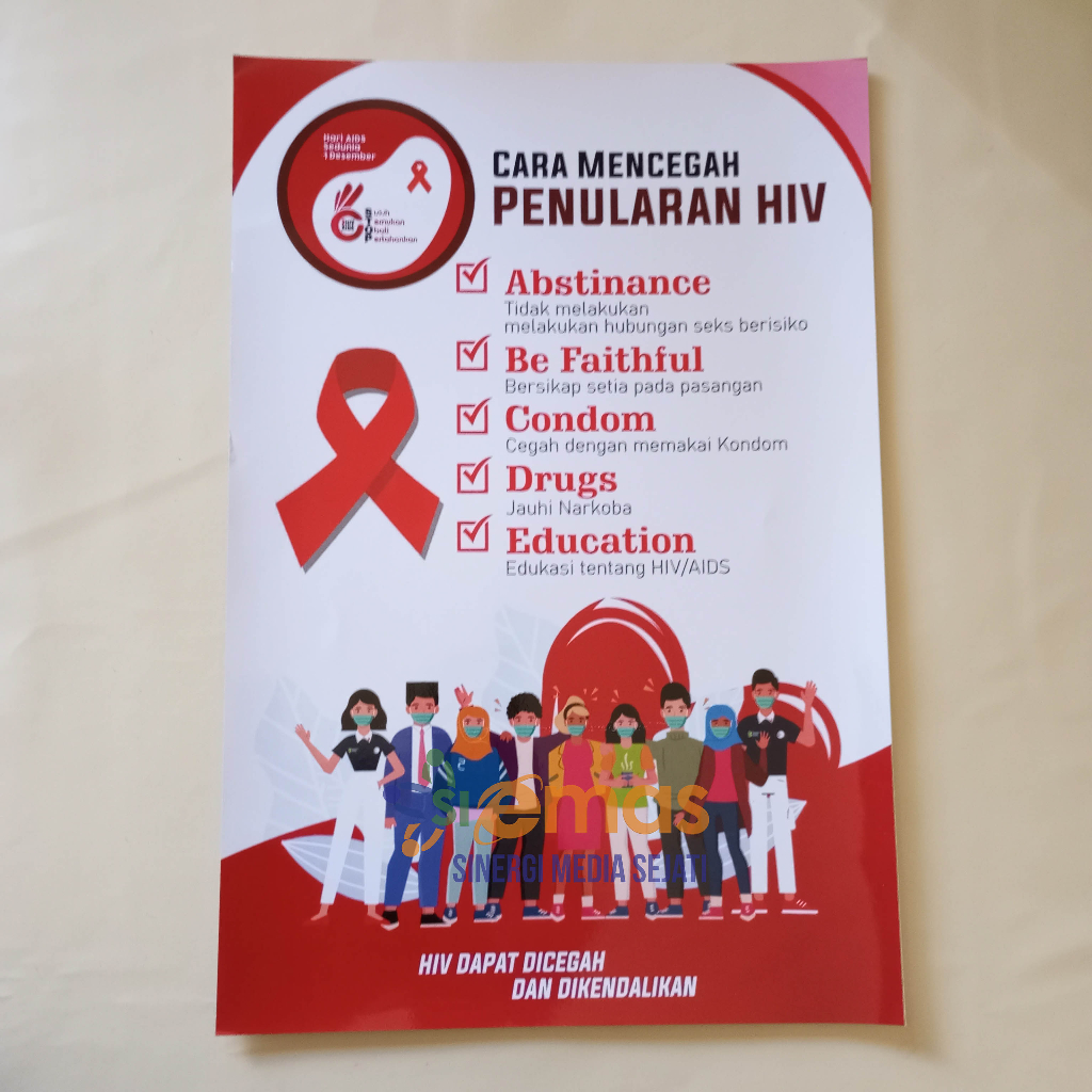 Jual Poster Kesehatan | Poster HIV AIDS | Poster Promkes Edukasi Cegah ...