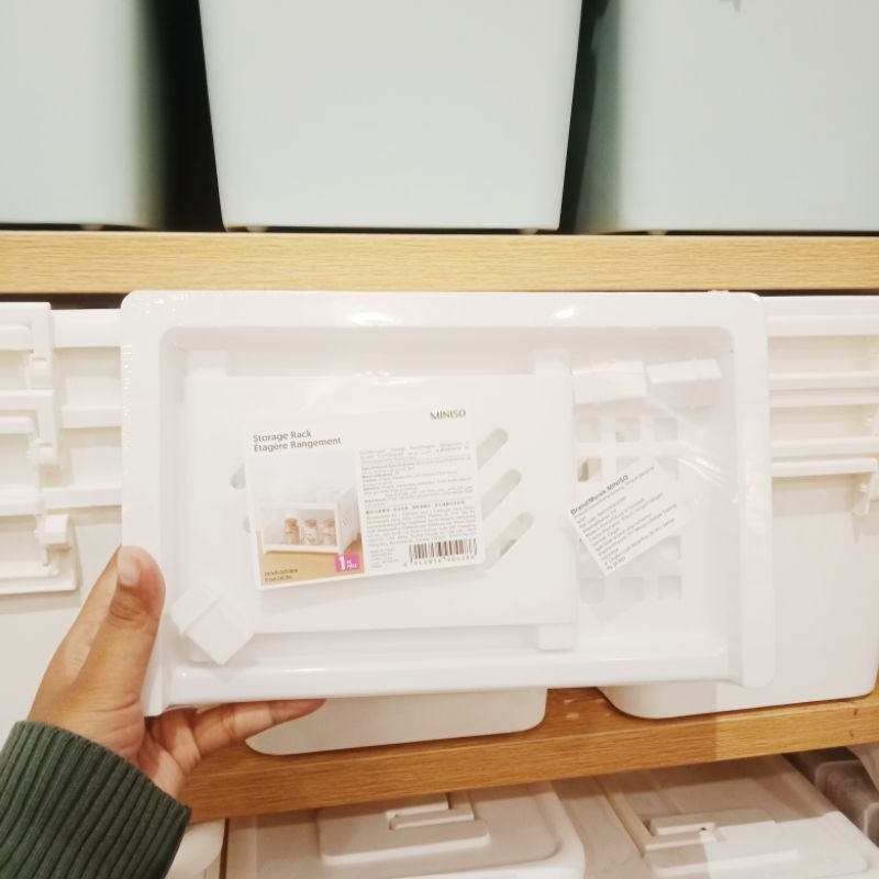 Jual MINISO DOUBLE LAYER STORAGE RACK / TEMPAT / KOTAK PENYIMPANAN ...