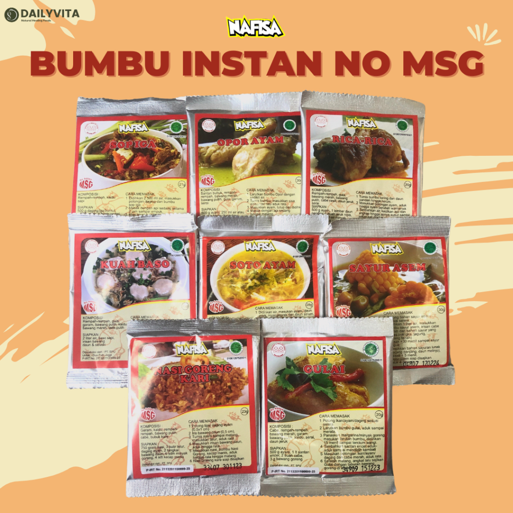 Jual Nafisa - Bumbu Instan Rendang/Sambal ati kentang/Nasgor original ...