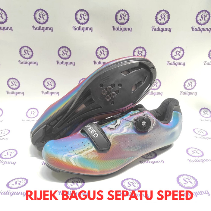 Jual RIJEK BAGUS Sepatu SPEED Roadbike Multi Cleat Chameleon Rainbow ...