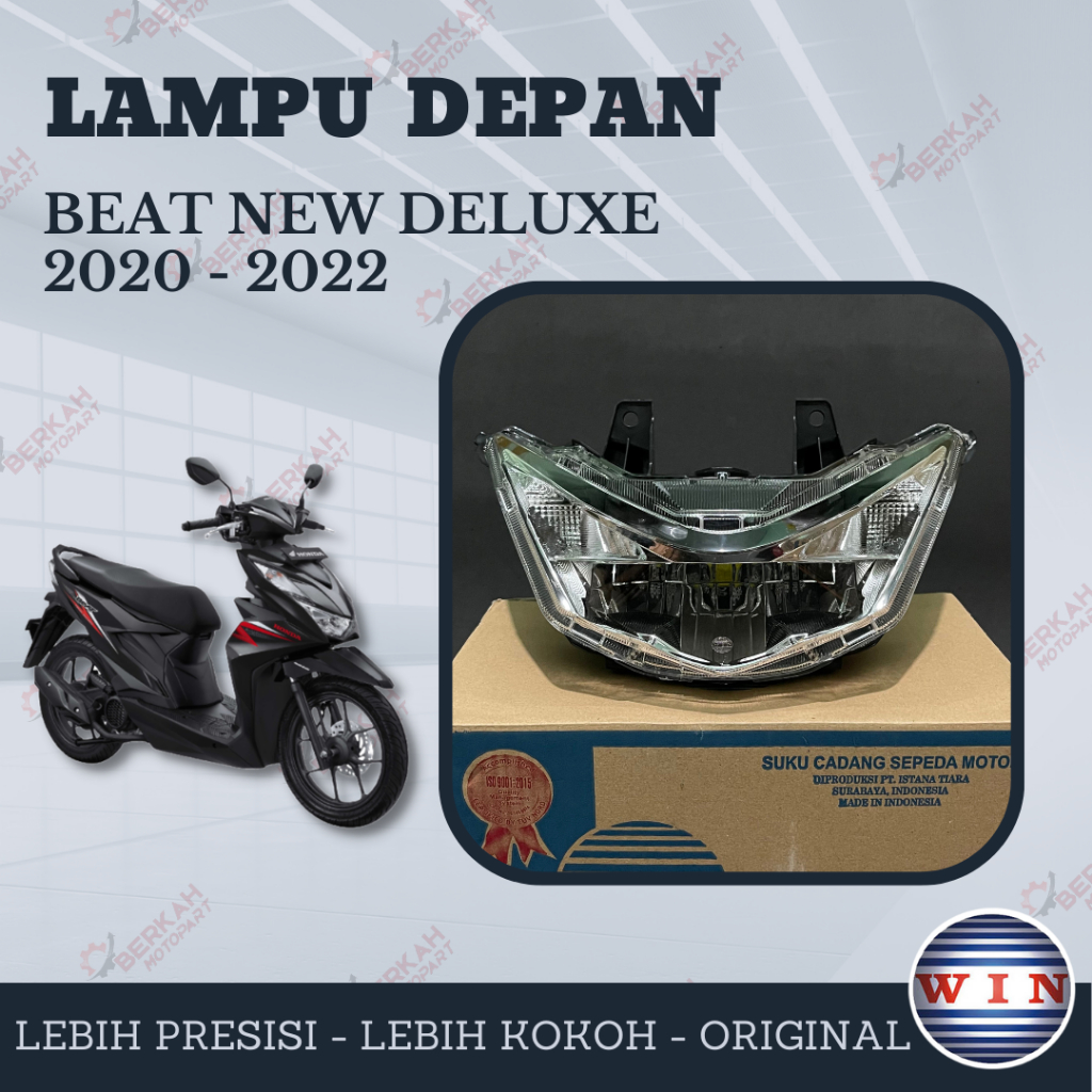 Jual Win Reflektor Plus Mika Lampu Depan Headlamp Honda Beat New Led