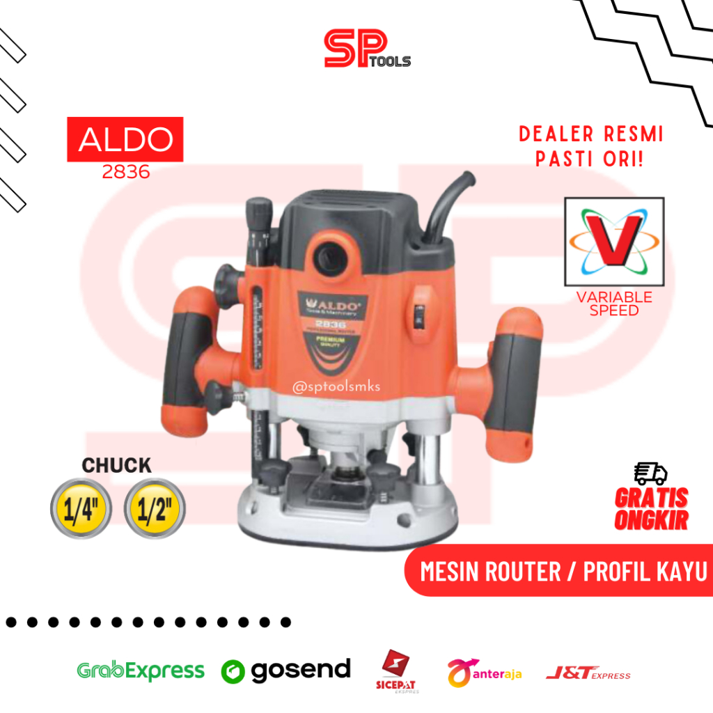 Jual MESIN ROTER ROUTER / PROFIL KAYU 2 TANGAN BESAR 1/4