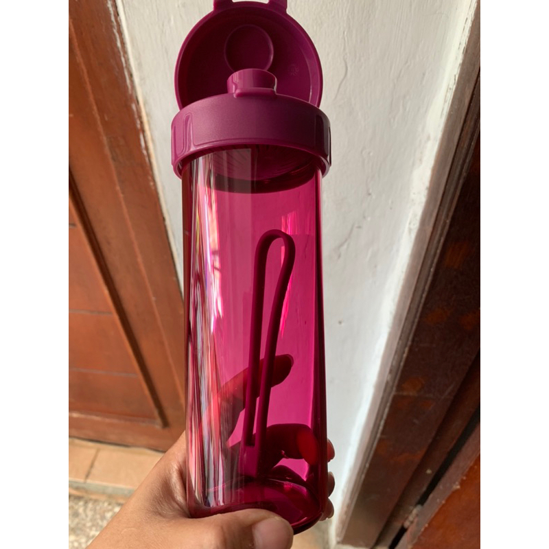 Jual 1 Pcs Drinking Flask 380 ml Tupperware Ungu/Tumbler kristal(bahan