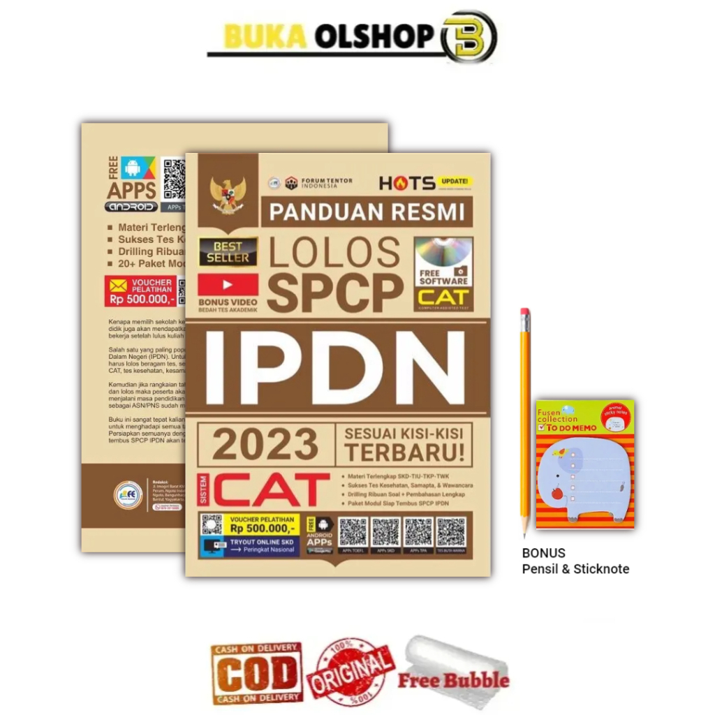 Jual buku soal seleksi penerimaan calon praja panduan resmi lolos spcp