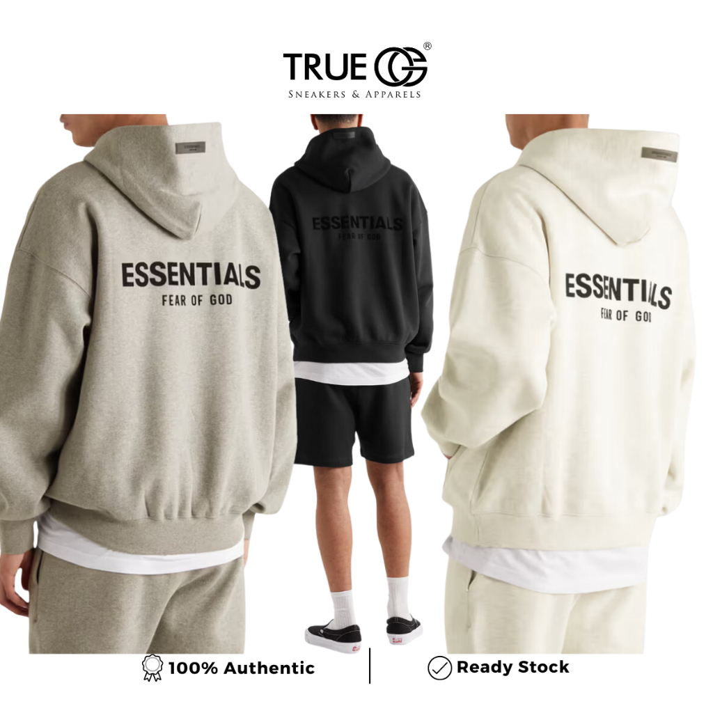 Fear Of God Essentials Back Logo Hoodie 100% Original