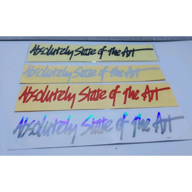 Jual STICKER TULISAN ABSOLUTELY STATE OF THE ART UKURAN 3,5X20CM ...