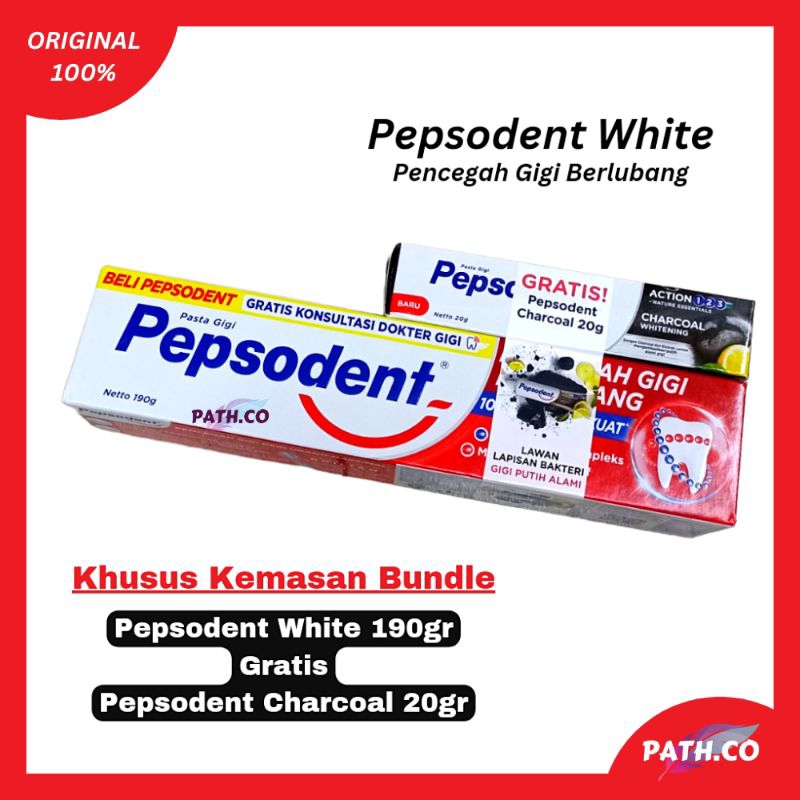 Jual Bundle Pepsodent Pasta Gigi White Gr Gratis Charcoal Gr Kemasan Promo Pepsodent