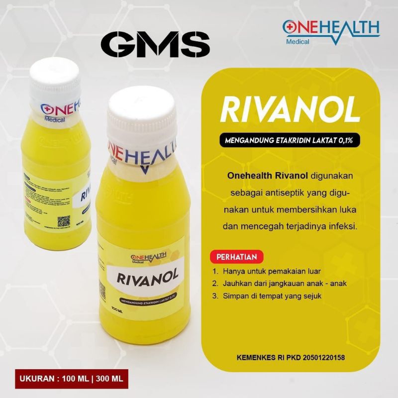 Jual Rivanol 100 ml Onehealth / Cairan Pembersih Luka / Cairan ...