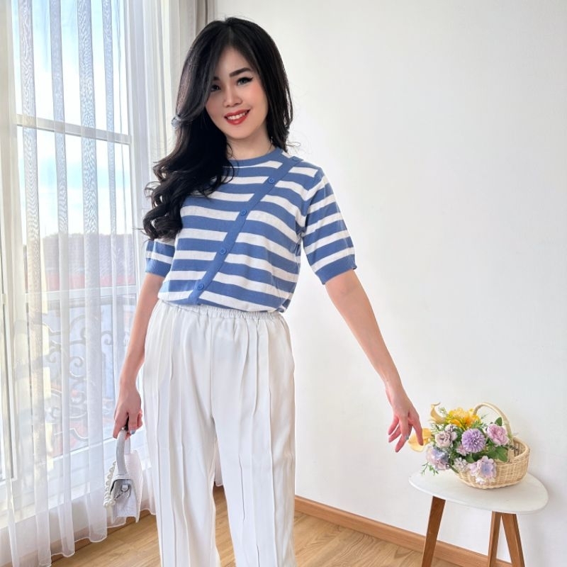 Jual MANDY TOP Korean Top Knit Top Korean Clothing Korean Style