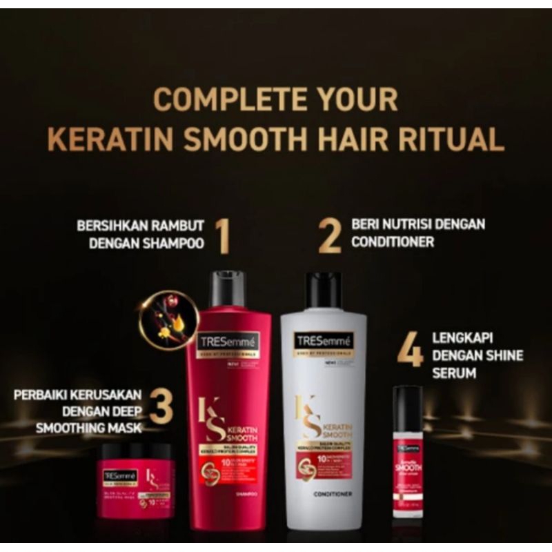 Jual TRESEMME KERATIN SMOOTH SHAMPOO, CONDITIONER, HAIR MASK, REFILL ...