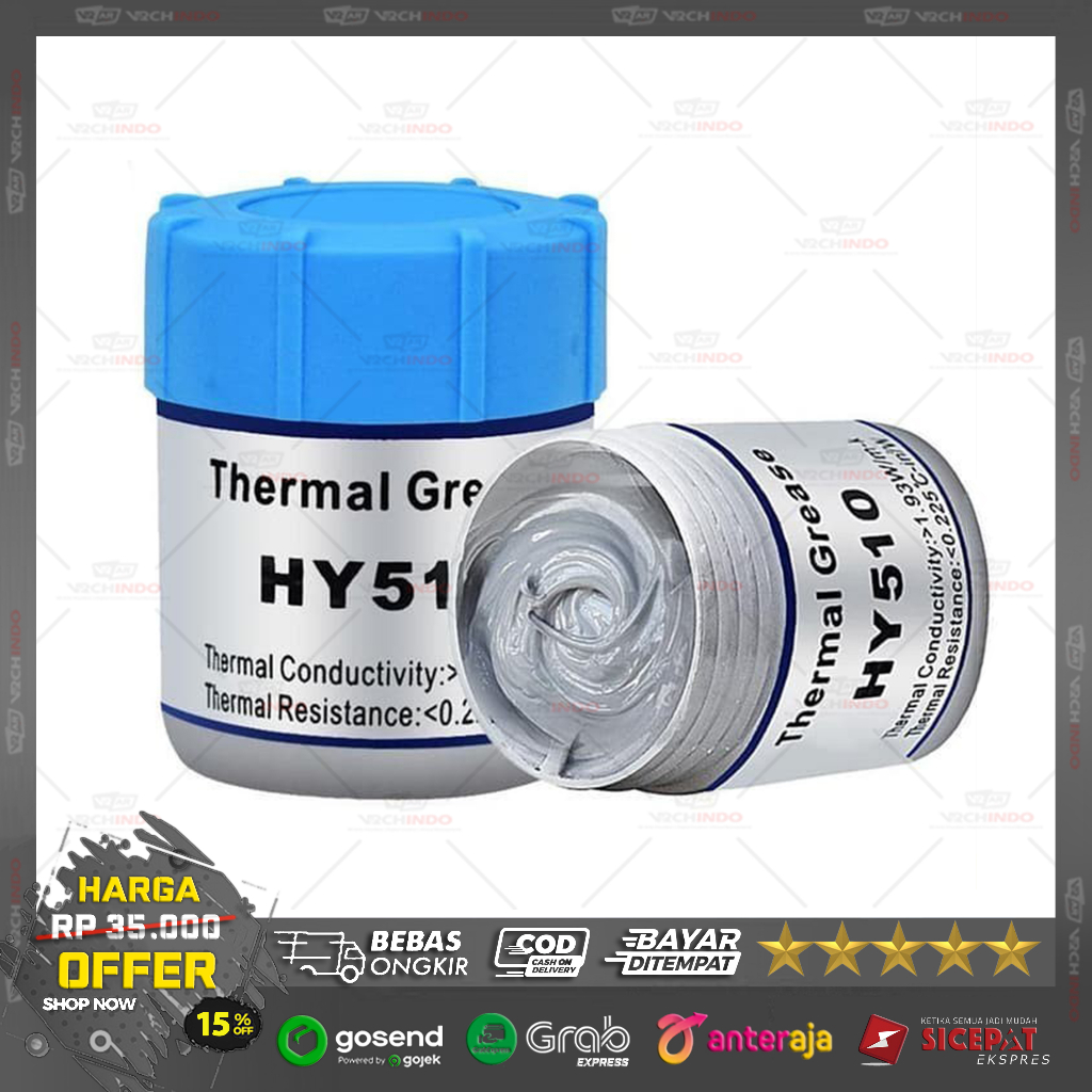 Jual Thermal Paste Halnziye HY510 / Pasta Processor Abu Botol ...