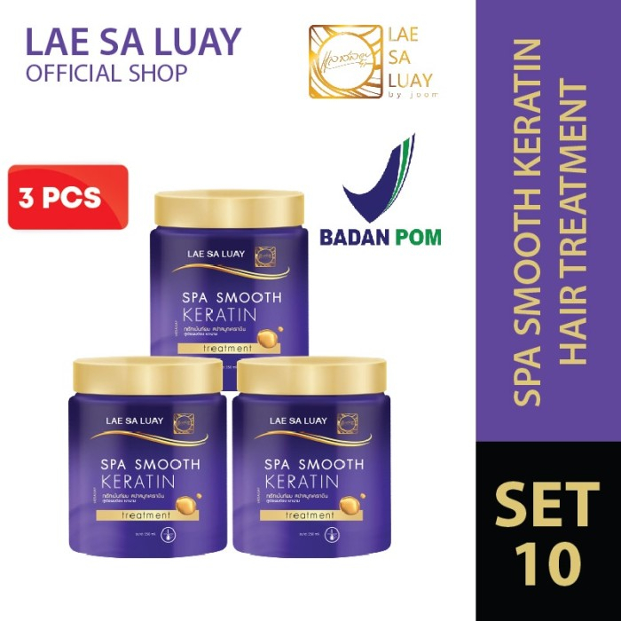 Jual 3PC Lae Sa Luay Hair Spa Smooth Keratin Creambath Hair Mask 250ML