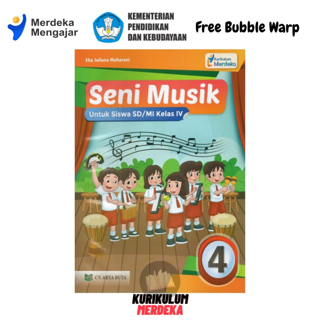 Jual Buku SENI MUSIK Kelas 4 SD / MI Kurikulum Merdeka Penerbit Arya ...