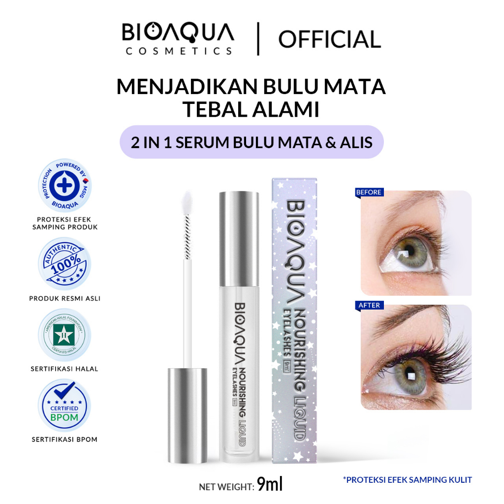 Jual BIOAQUA Cosmetics Nourishing Liquid Eyelashes 9ml EyeLash Serum ...