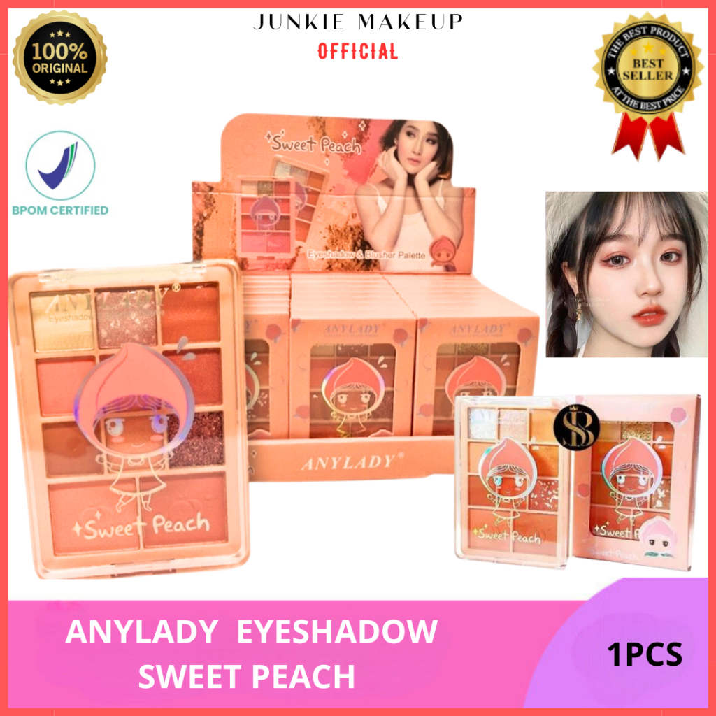 Jual Eyeshadow Peach Natural Korea Anylady Sweet Peach Eyeshadow