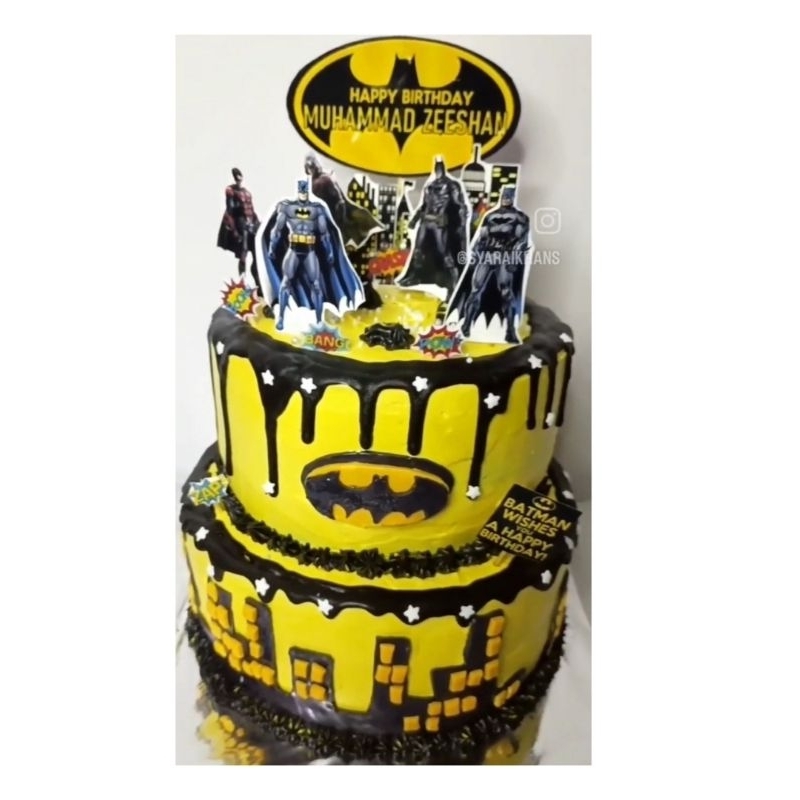 Jual Kue Ulang Tahun / Kue Ulang Tahun Batman / Cake Ultah 2 Tingkat
