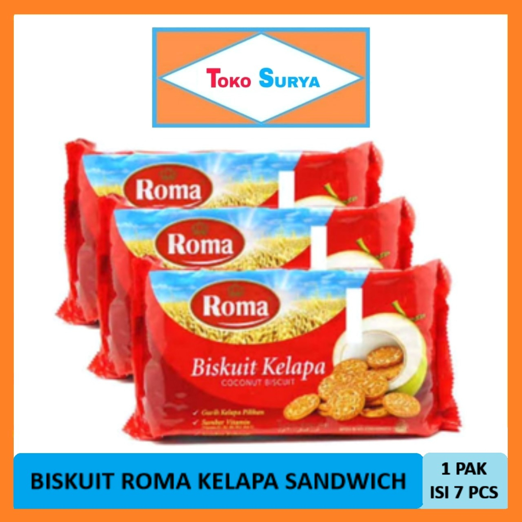 Jual Roma Biskuit Kelapa Coconut Biscuit 300 Gr 1 Pak X 7 Bks