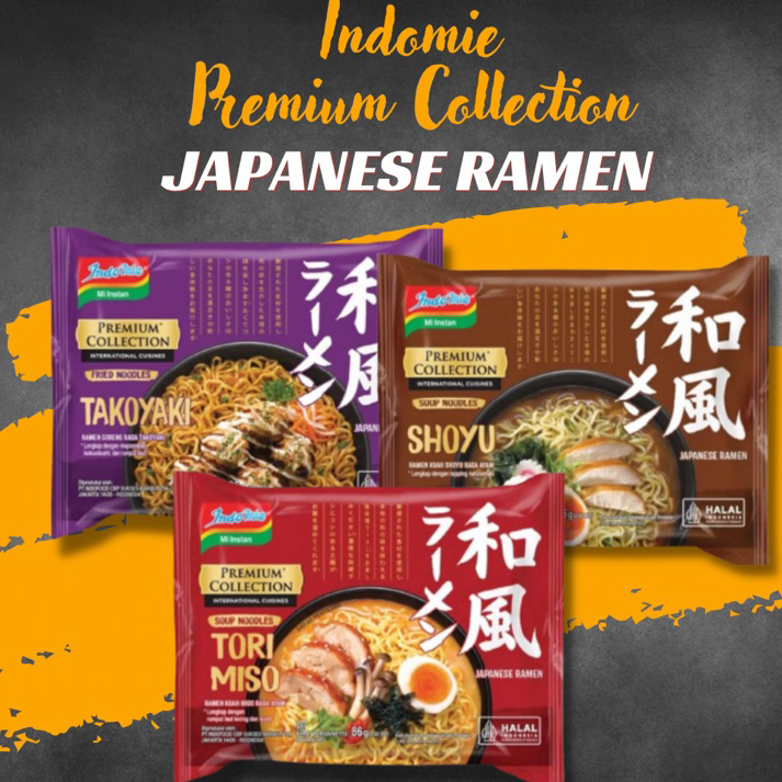 Jual Indomie Premium Japanese Ramen Tori Miso Shoyu Takoyaki 86gr