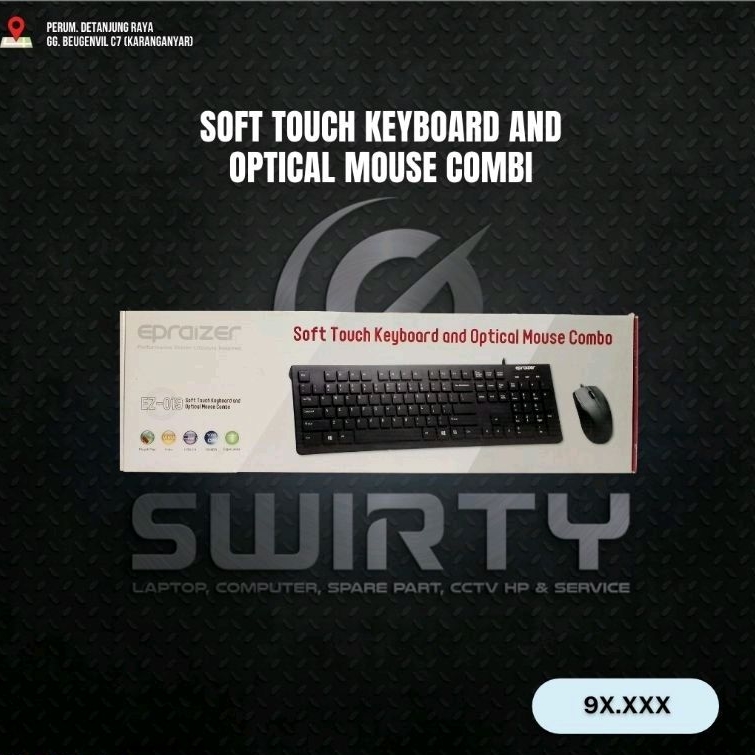 Jual Soft Touch Keyboard and optical mouse combo | Shopee Indonesia