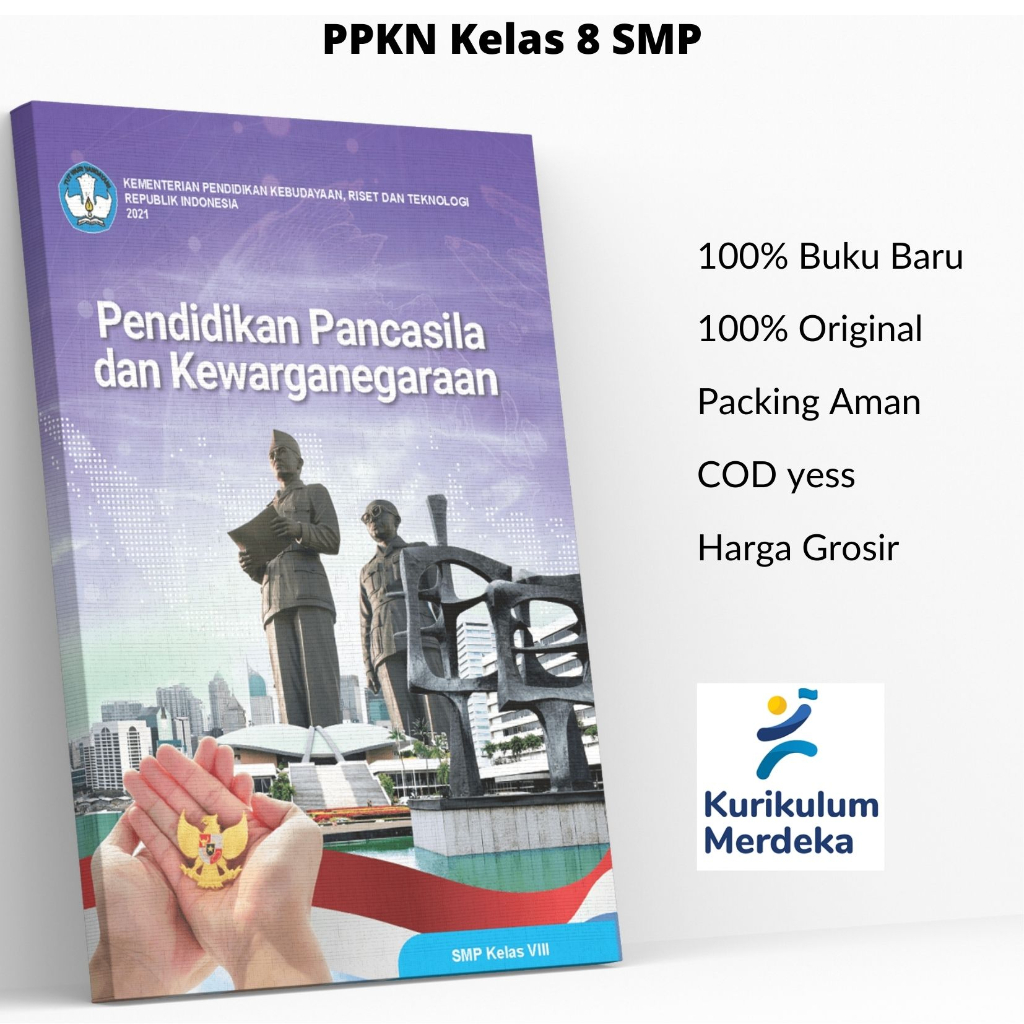 Jual Buku PPKN SMP Kelas 8 Kurikulum Merdeka Kemdikbudristek | Shopee ...