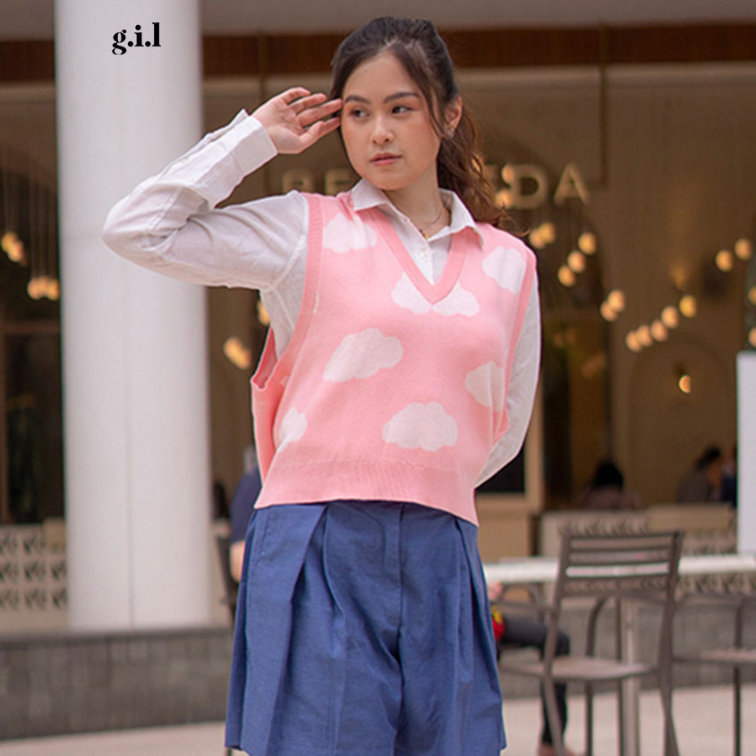 Jual G.I.L - Rompi Vest Wanita Pink Cloudy Se Bin | Shopee Indonesia