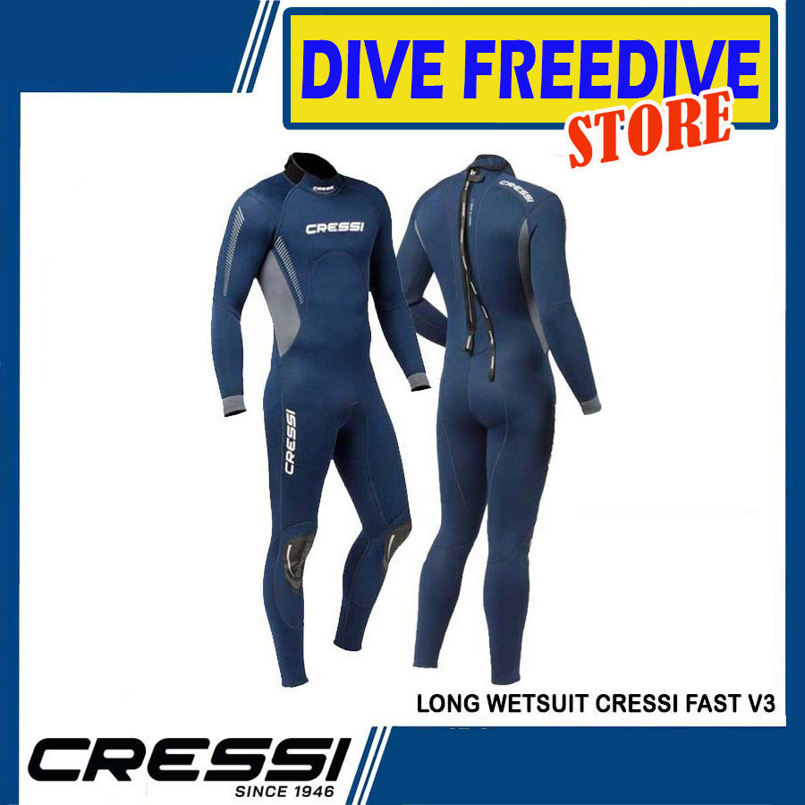 Jual Long Wetsuit Cressi FAST V3 3mm Unisex Baju Selam Panjang Scuba