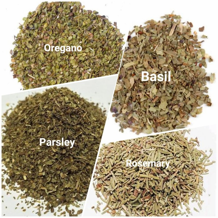 Jual Oregano, Basil, Parsley, Rosemary, Thyme 25 Gr Dan Bayleave 10 Gr ...