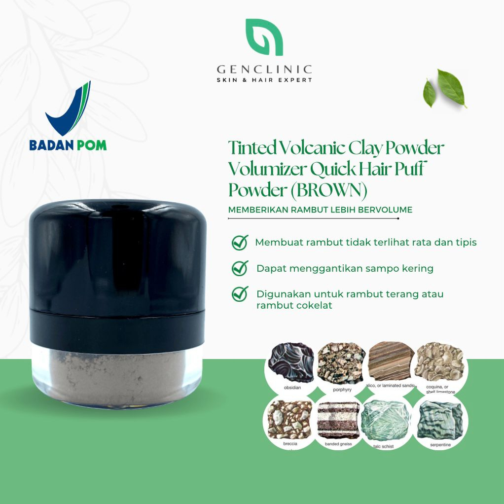 Jual GENHAIR TINTED VOLCANIC CLAY POWDER VOLUMIZER QUICK HAIR PUFF