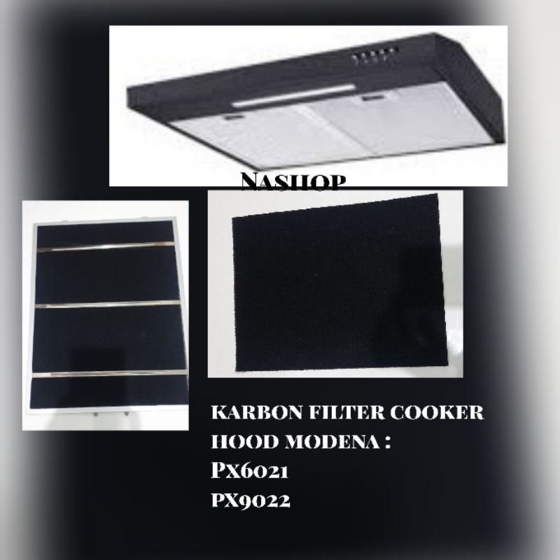 Jual Karbon filter cooker hood untuk tipe Modena PX 6021/PX 9022 putih