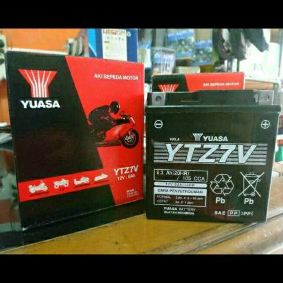 Jual Aki Untuk Motor Yamaha NMAX Old, AEROX 155 Yuasa YTZ7V Aki Kering