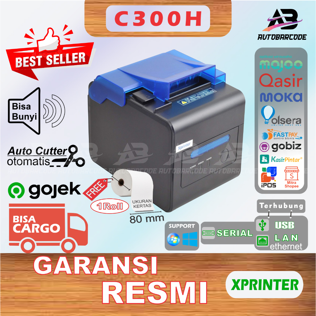 Jual Printer Kasir Xprinter C300H Autocutter Restoran Kitchen Dapur Lan ...
