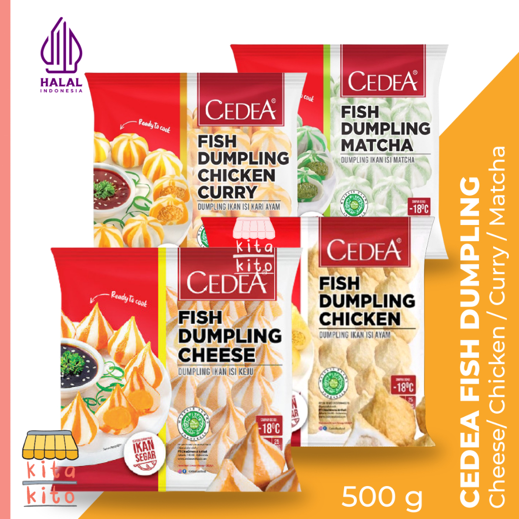 Jual CEDEA Fish Dumpling Cheese / Chicken / Curry / Matcha 500 Gram ...