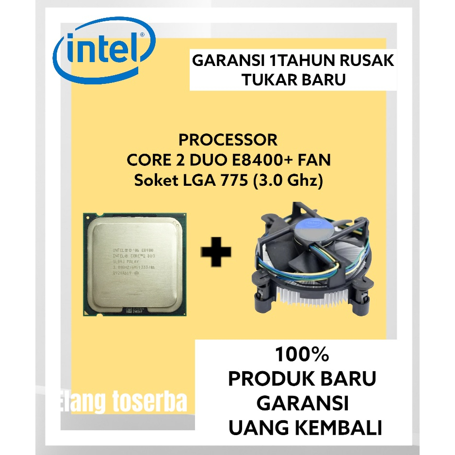 Jual PROCESSOR INTEL SOCKET LGA 775 CORE 2 DUO E 8400 ( 3,0 GHZ) Shopee Indonesia