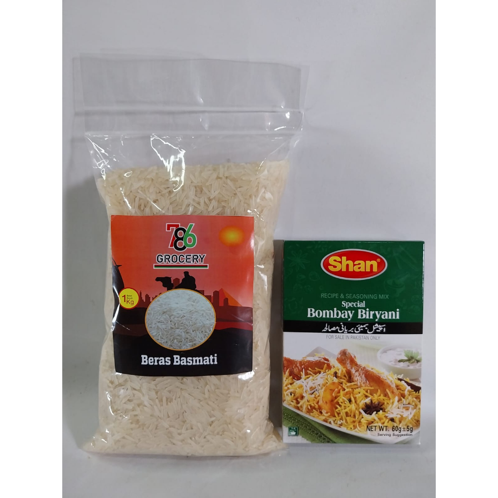Jual Beras Basmati Shukriya Premium 1 kg + Shan Biryani Shopee Indonesia