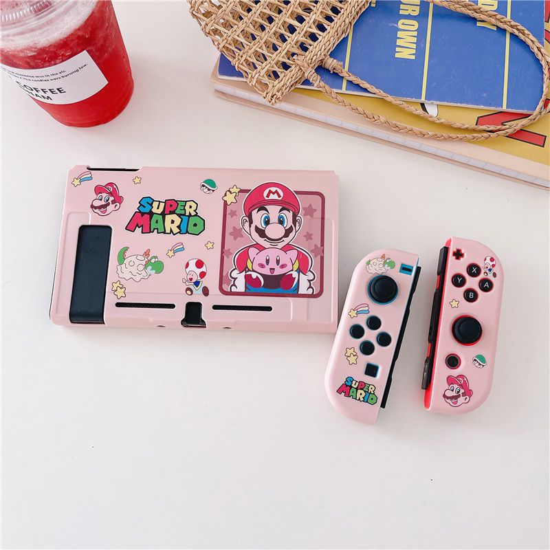 Jual Case Nintendo Switch OLED v2 v1 Casing Super Mario Bros Soft Pink ...