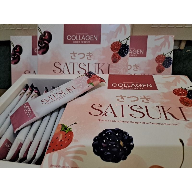Jual satsuki collagen sachet 2 box free 1 box Shopee Indonesia