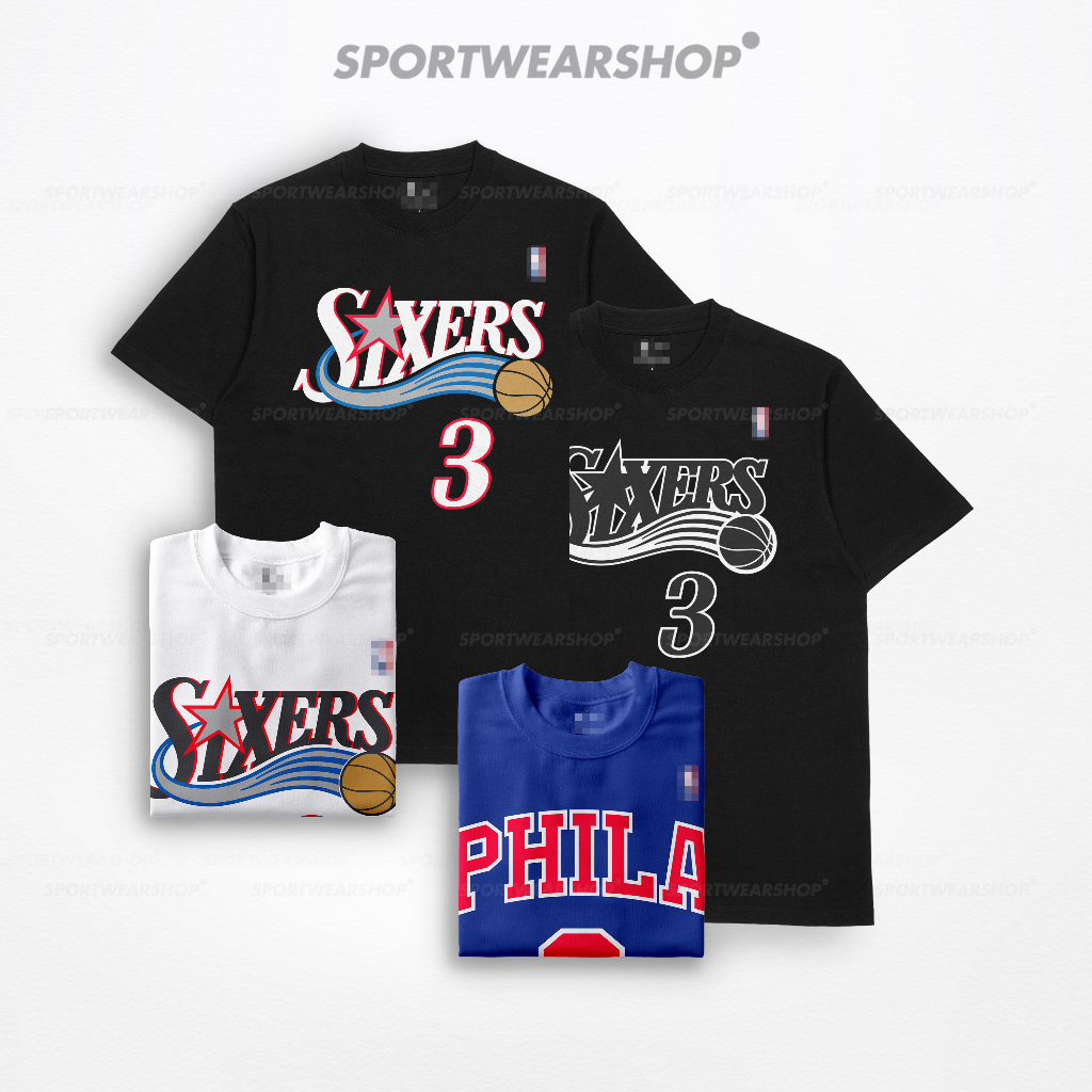 Kaos Basket Unisex Classic Philadelphia 76ers Sixers Allen Iverson