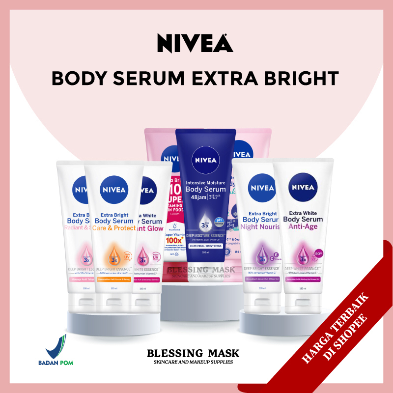 Jual Nivea Body Serum Instant Glow 10 Super Vitamin Extra White