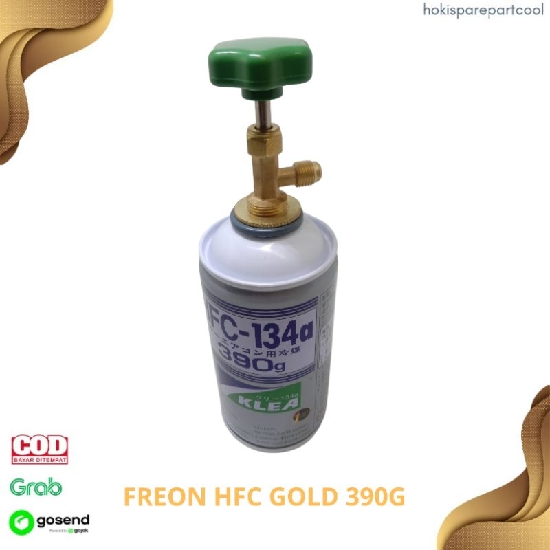 Jual FREON HFC GOLD KALENG R134 390G + KRANNYA Shopee Indonesia