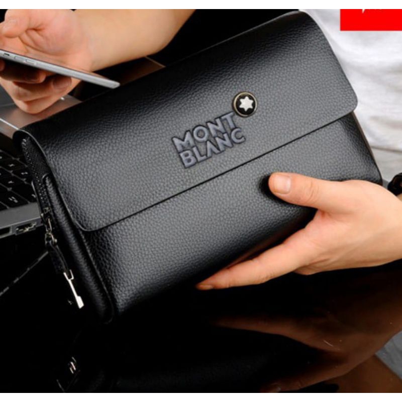 Clutch Kulit Pria Wanita Hand Bag Mont Blanc Tas Tangan Pria