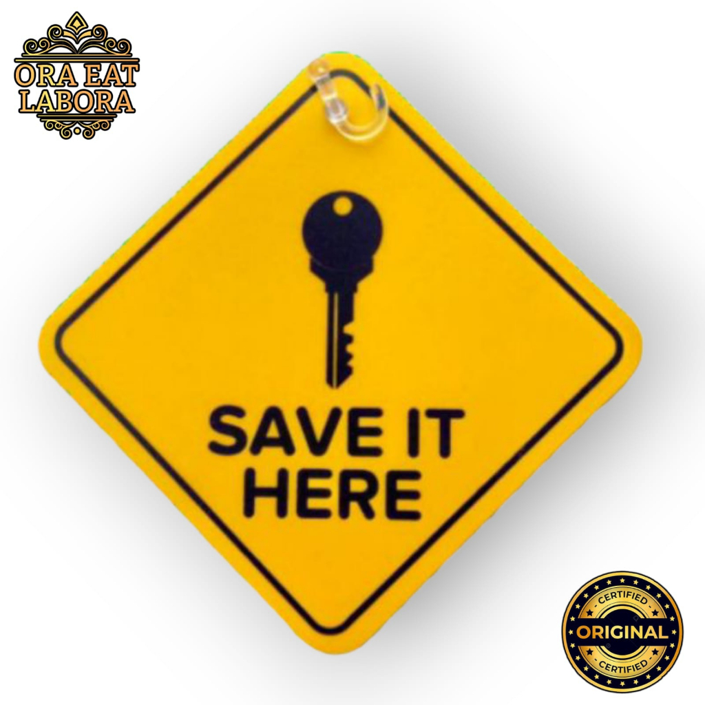 Jual Signage Gantungan Kaca Mobil Variasi Warna Kuning - Ora Eat Labora ...