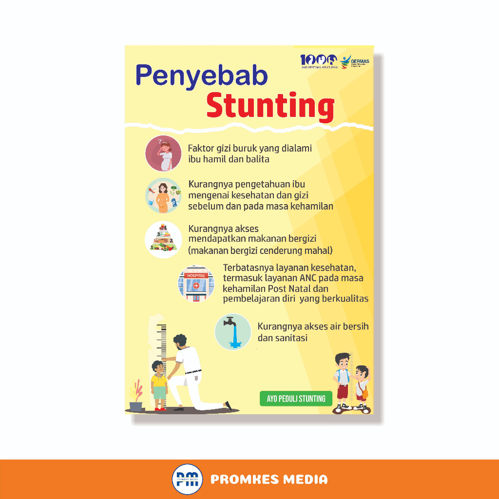 Jual Poster Kesehatan Poster Penyebab Stunting Poster Stunting Shopee Indonesia